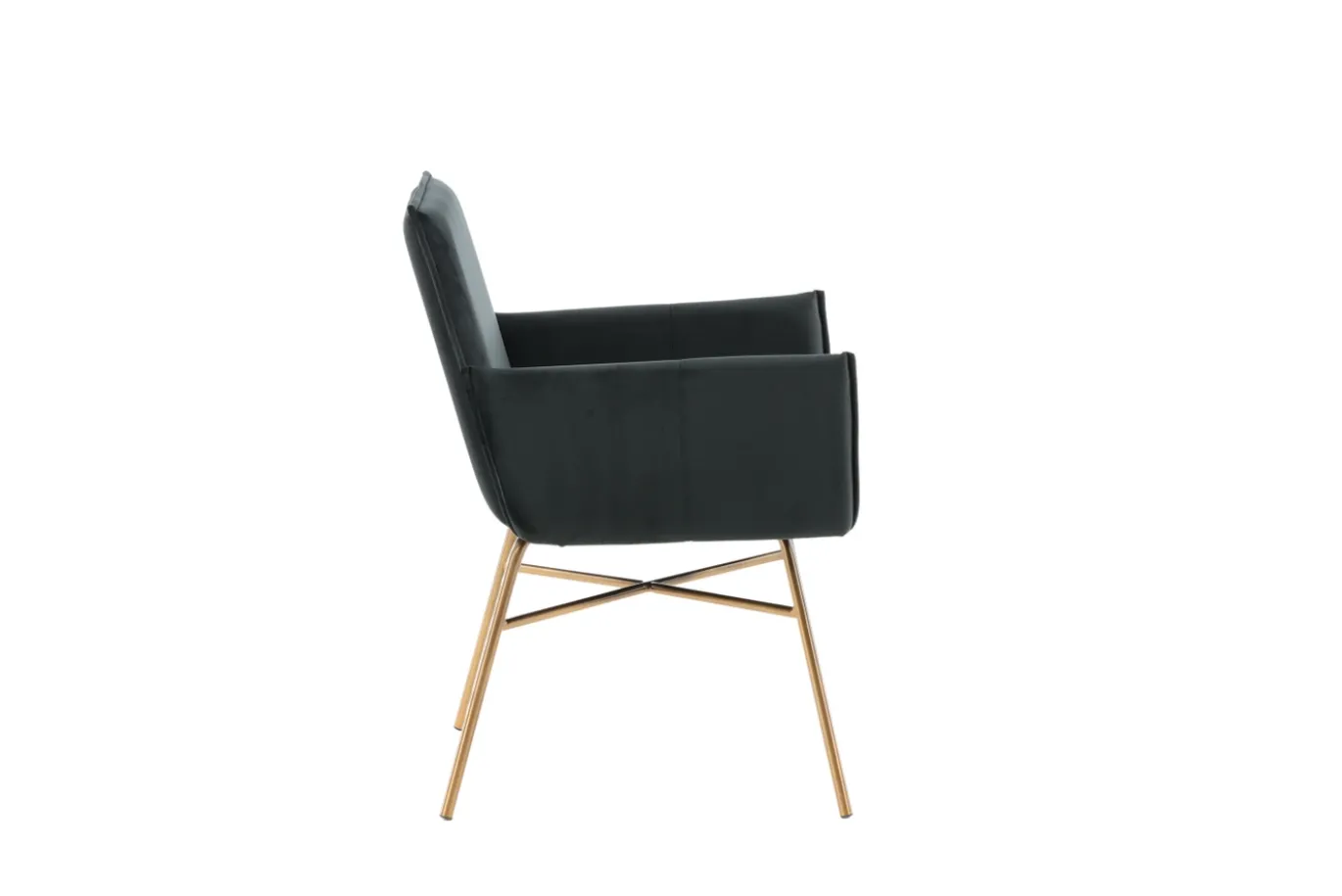 Fjôrd Eetkamerstoel Petra Distressed Koper/Zwart Velvet