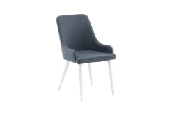 Fjôrd Eetkamerstoel Plaza Wit/Blauw Stof