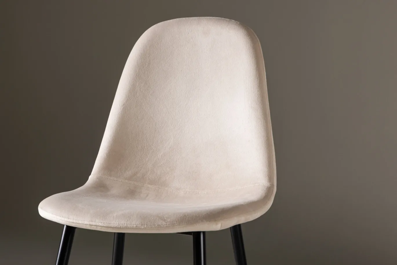 Fjôrd Eetkamerstoel Polar Beige Fluweel