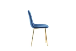 Fjôrd Eetkamerstoel Polar Blauw Fluweel