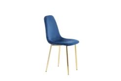 Fjôrd Eetkamerstoel Polar Blauw Fluweel