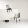 Fjôrd Eetkamerstoel Polar Grijs/Zwart Velvet