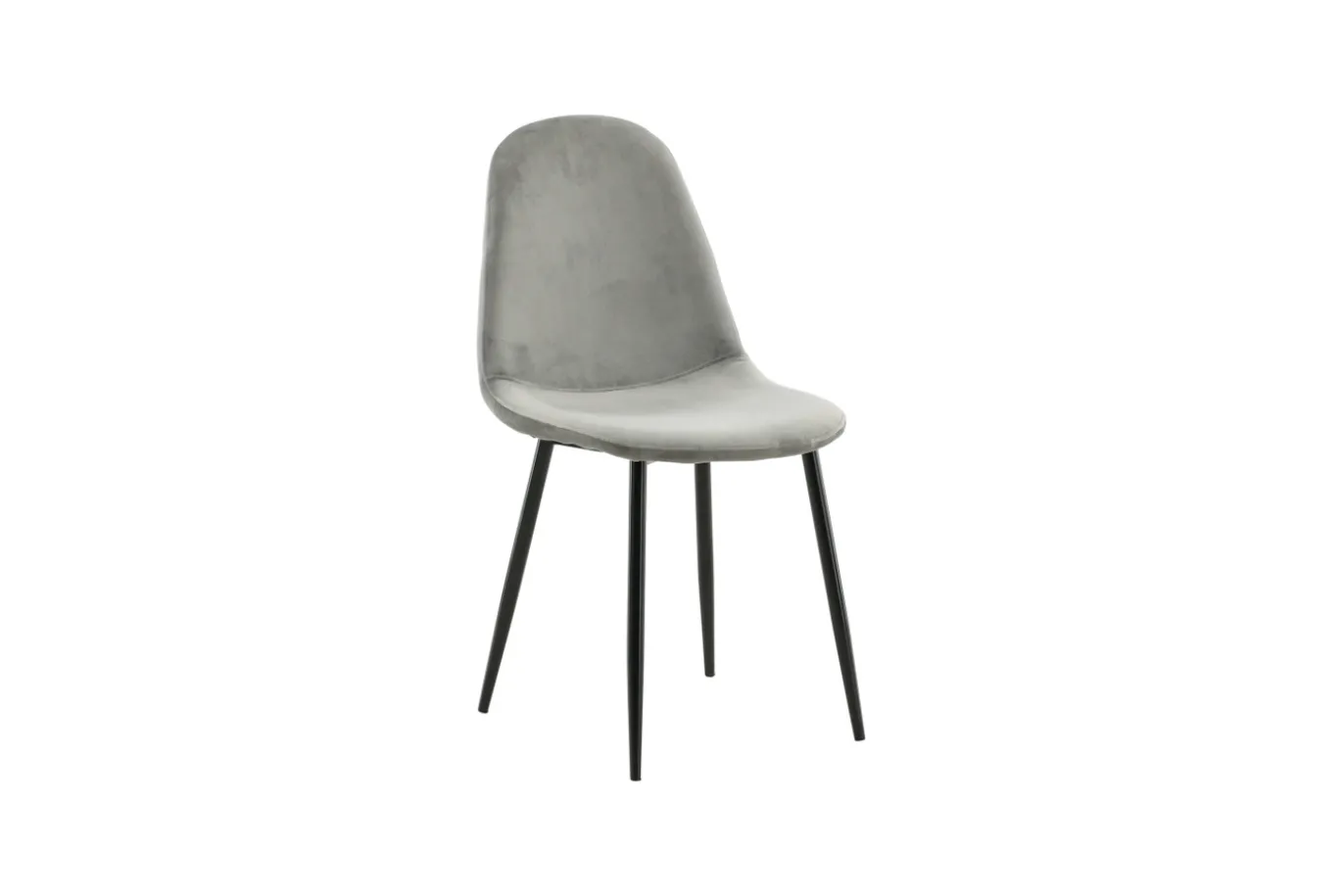 Fjôrd Eetkamerstoel Polar Grijs/Zwart Velvet