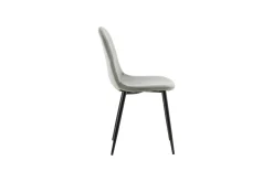 Fjôrd Eetkamerstoel Polar Grijs/Zwart Velvet