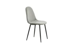 Fjôrd Eetkamerstoel Polar Grijs/Zwart Velvet