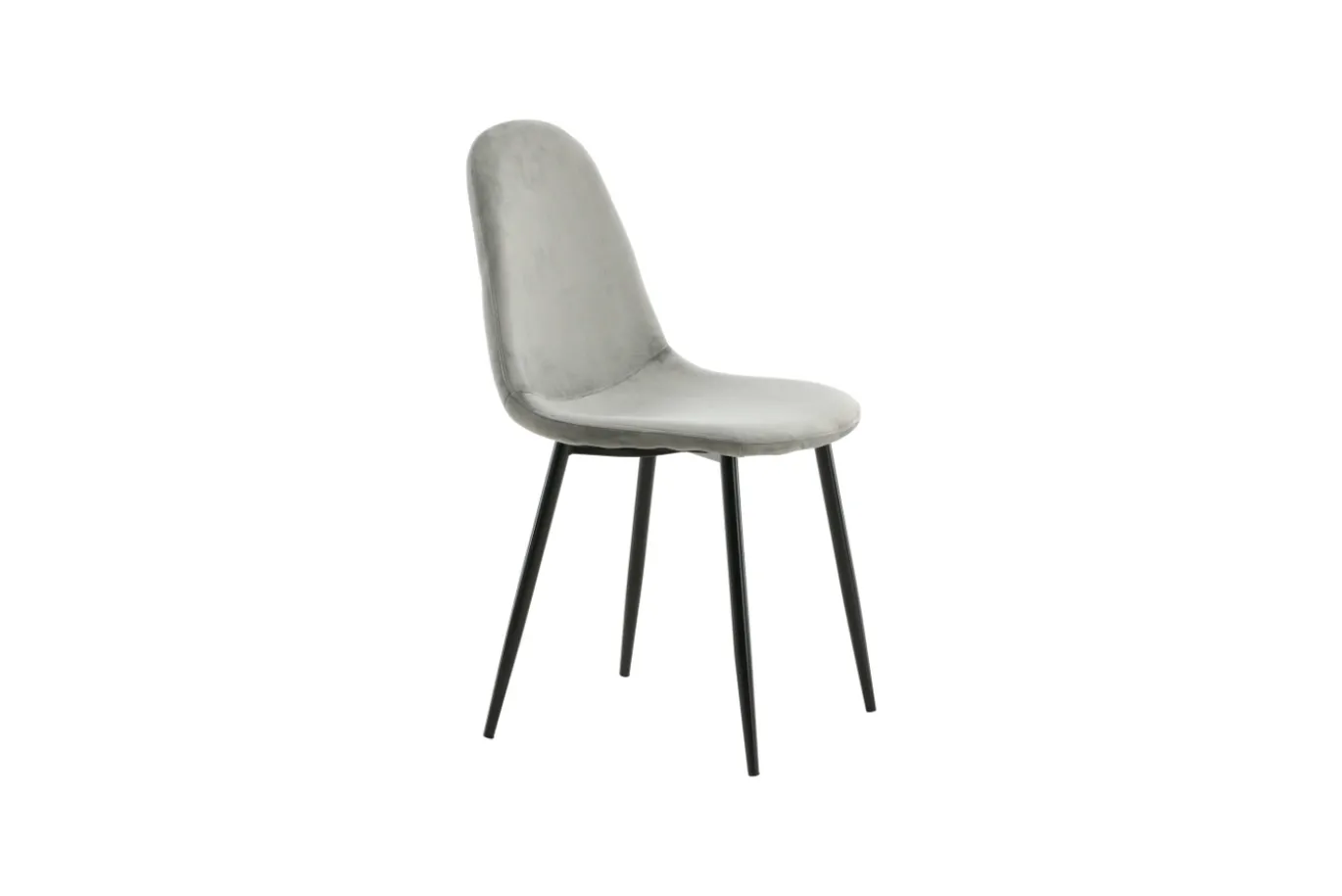 Fjôrd Eetkamerstoel Polar Grijs/Zwart Velvet