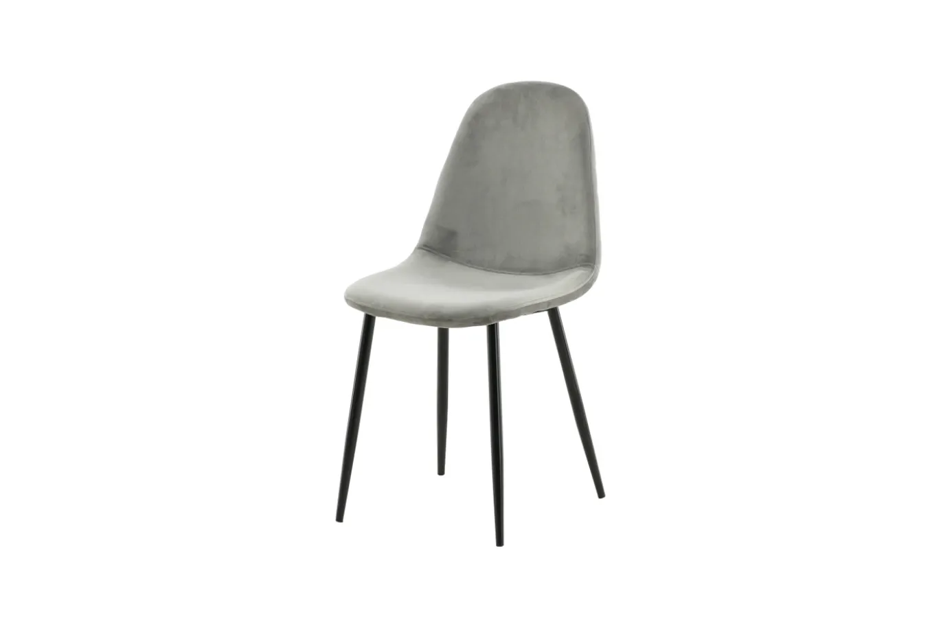 Fjôrd Eetkamerstoel Polar Grijs/Zwart Velvet