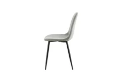 Fjôrd Eetkamerstoel Polar Grijs/Zwart Velvet