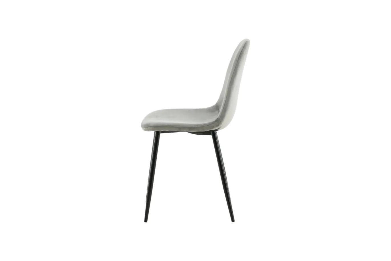 Fjôrd Eetkamerstoel Polar Grijs/Zwart Velvet
