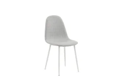 Fjôrd Eetkamerstoel Polar Grijs/Wit Stof