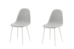 Fjôrd Eetkamerstoel Polar Grijs/Wit Stof