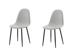 Fjôrd Eetkamerstoel Polar Grijs/Zwart Stof