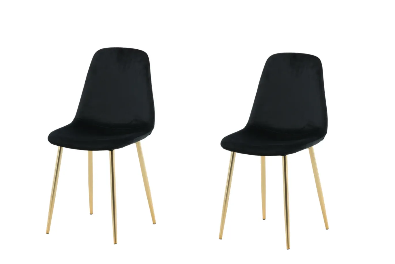 Fjôrd Eetkamerstoel Polar Zwart/Goud Fluweel