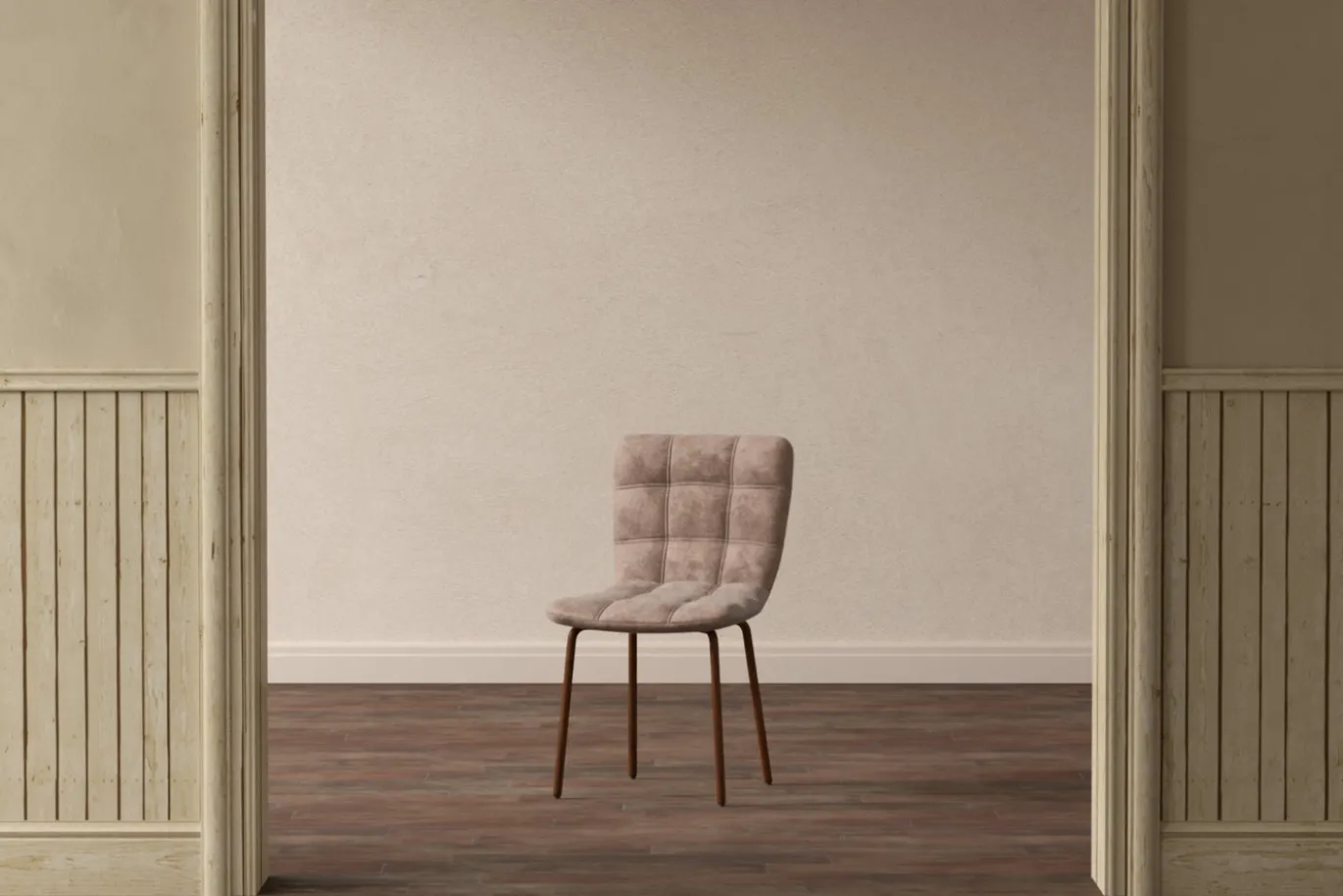Fjôrd Eetkamerstoel Punsch Polyester Velvet Bruin