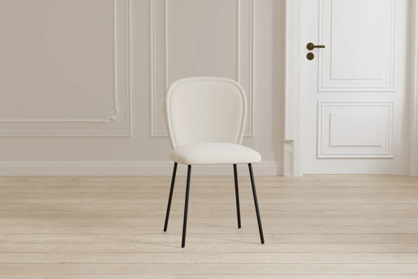 Fjôrd Eetkamerstoel Punsch Polyester Velvet Cream