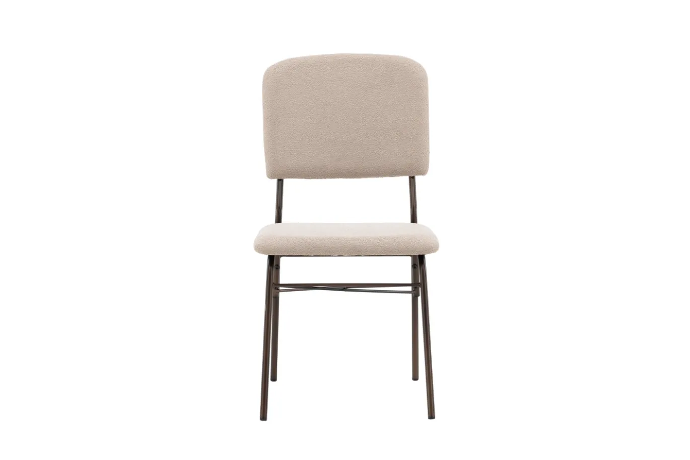 Fjôrd Eetkamerstoel Seda Mat Bruin Beige Stof