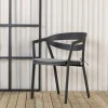 Fjôrd Eetkamerstoel Slit Kussen- Zwart /Grijs Aluminium