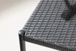Fjôrd Eetkamerstoel Stina Zwart Alu/wicker