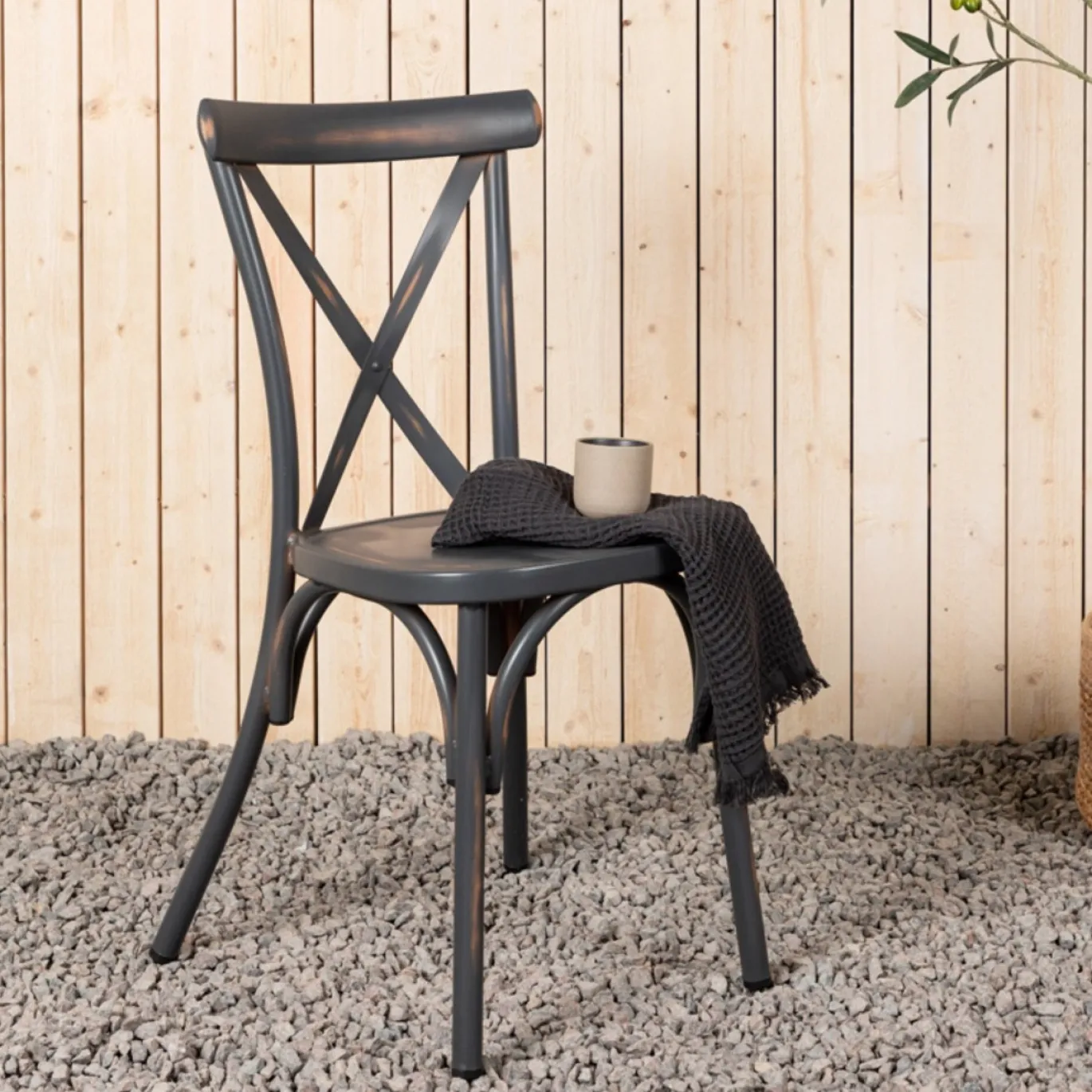 Fjôrd Eetkamerstoel Tablas Aluminium Zwart