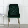Fjôrd Eetkamerstoel Velvet Deluxe Matt Koper/Mosgroen