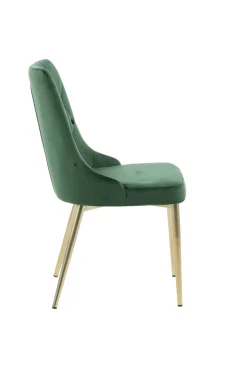 Fjôrd Eetkamerstoel Velvet Deluxe Matt Koper/Mosgroen