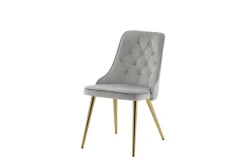 Fjôrd Eetkamerstoel Velvet Deluxe Brushed Koper/Lichtgrijs