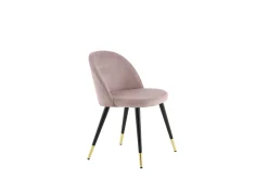 Fjôrd Eetkamerstoel Velvet Dusty Roze met Goud/Zwart
