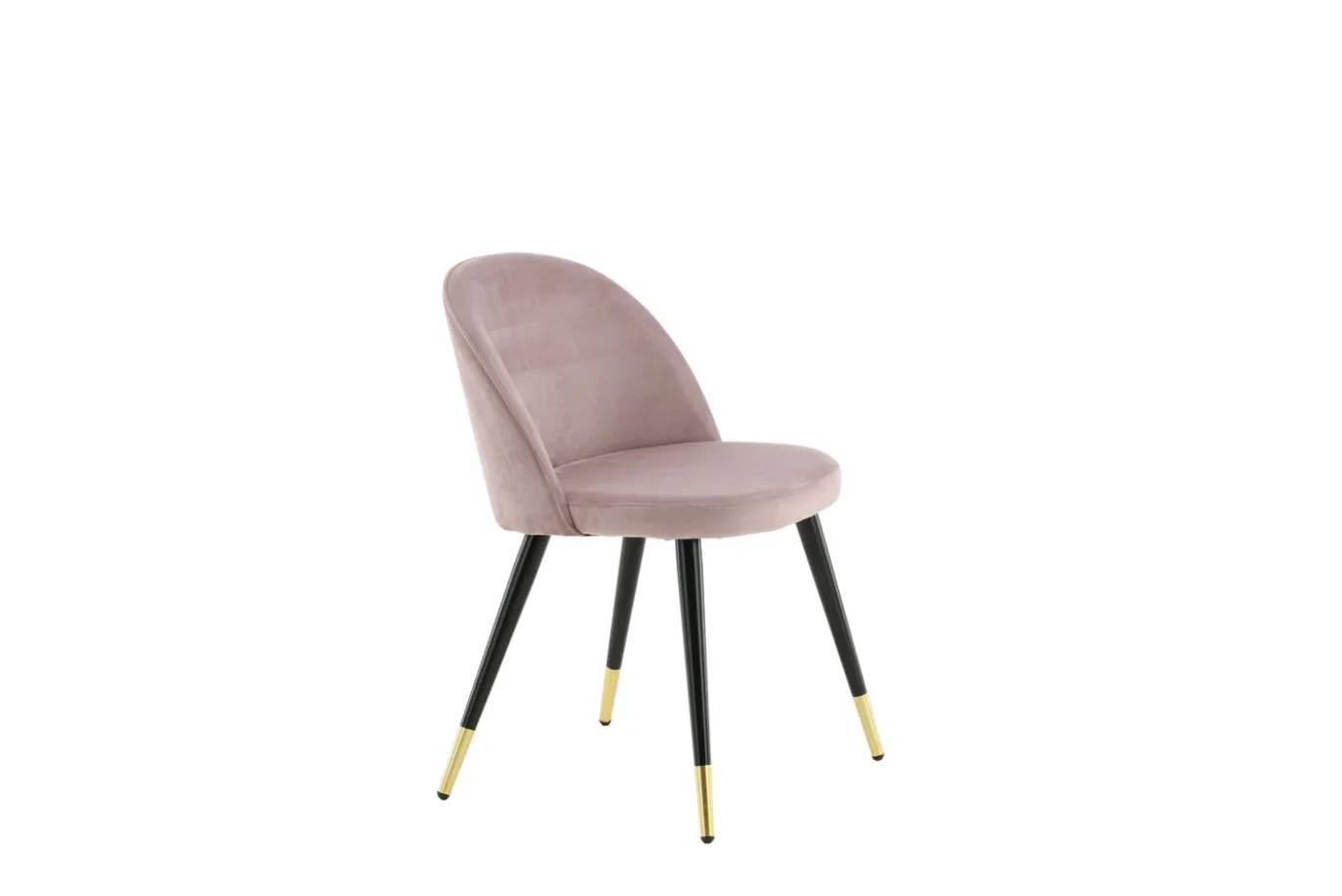 Fjôrd Eetkamerstoel Velvet Dusty Roze met Goud/Zwart