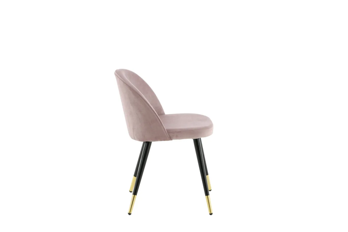 Fjôrd Eetkamerstoel Velvet Dusty Roze met Goud/Zwart