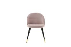Fjôrd Eetkamerstoel Velvet Dusty Roze met Goud/Zwart