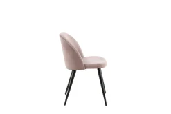 Fjôrd Eetkamerstoel Velvet Dusty Roze/Zwart