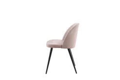 Fjôrd Eetkamerstoel Velvet Dusty Roze/Zwart