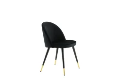 Fjôrd Eetkamerstoel Velvet Goud/Zwart