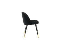 Fjôrd Eetkamerstoel Velvet Goud/Zwart