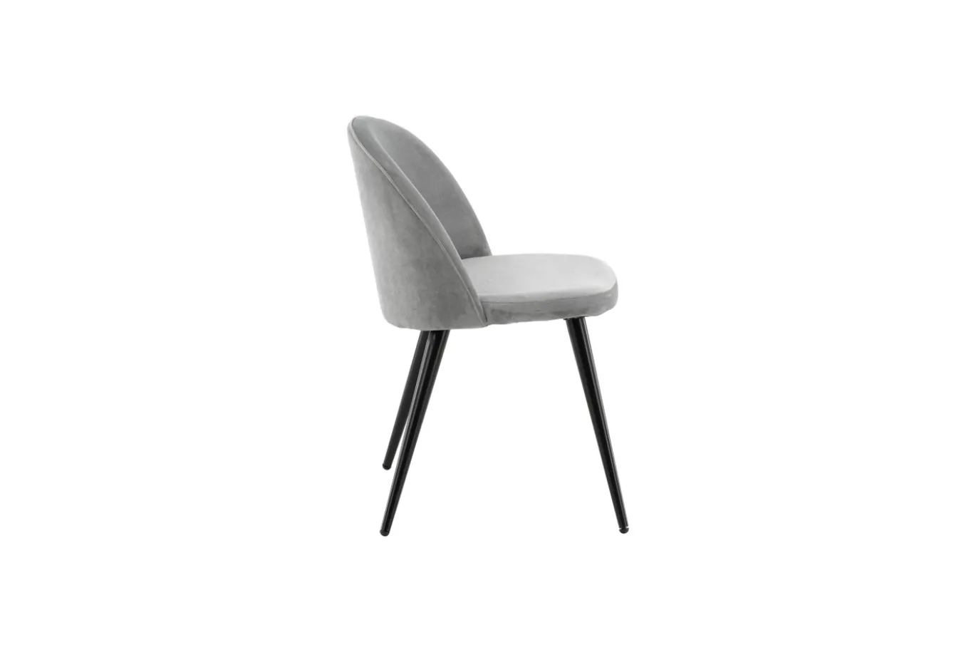 Fjôrd Eetkamerstoel Velvet Grijs/Zwart