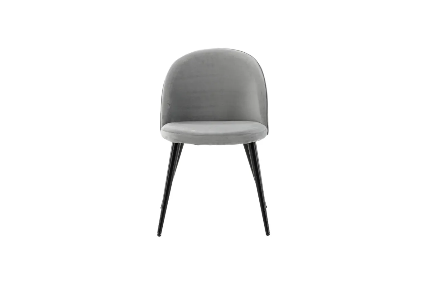 Fjôrd Eetkamerstoel Velvet Grijs/Zwart
