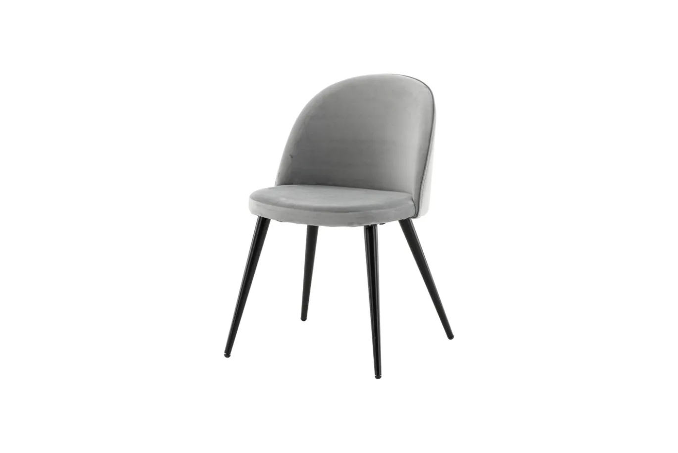 Fjôrd Eetkamerstoel Velvet Grijs/Zwart