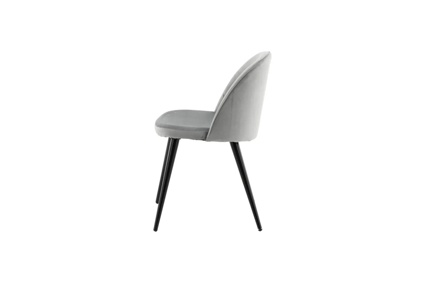 Fjôrd Eetkamerstoel Velvet Grijs/Zwart