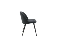 Fjôrd Eetkamerstoel Velvet Zwart Stof