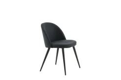 Fjôrd Eetkamerstoel Velvet Zwart Stof