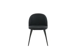 Fjôrd Eetkamerstoel Velvet Zwart Stof