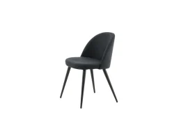 Fjôrd Eetkamerstoel Velvet Zwart Stof