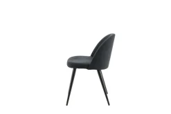 Fjôrd Eetkamerstoel Velvet Zwart Stof