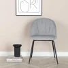 Fjôrd Eetkamerstoel Wrinkles Grijs Velvet