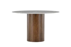 Fjôrd Eettafel Austin Donkergrijs Marmerlook 120cm