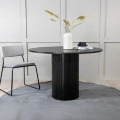 Fjôrd Eettafel Bianca Rond Zwart 110cm