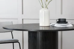 Fjôrd Eettafel Bianca Rond Zwart 110cm