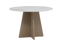 Fjôrd Eettafel Bootcut Rond Beige ⌀110cm