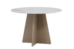 Fjôrd Eettafel Bootcut Rond Beige ⌀110cm