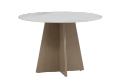 Fjôrd Eettafel Bootcut Rond Beige ⌀110cm